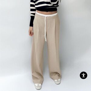NWT Zara double waist wide leg pants